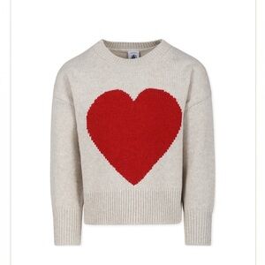 Petit Bateau Heart Cream Sweater